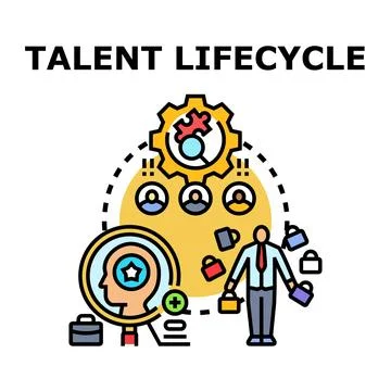 Talent lifecycle management finding new employees hiring 스톡 일러스트