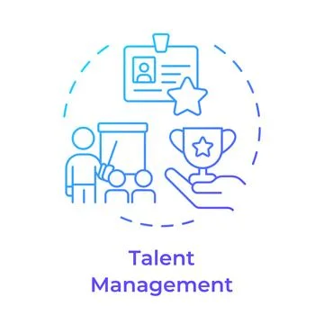 Talent management blue gradient concept icon Stock Illustration