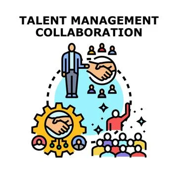 Talent management collaboration icon vector concept Stock Illustration