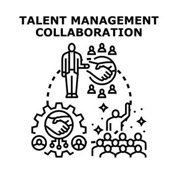 Talent management collaboration icon vector concept Stock Illustration