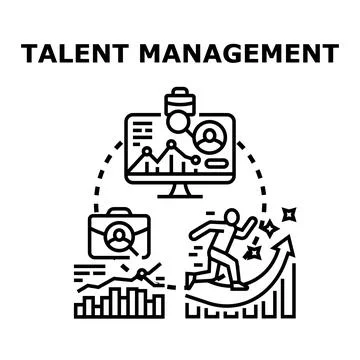 Talent management creating business development people strategies Stock Illustration