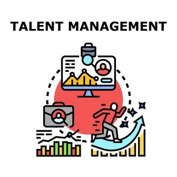 Talent management creating business development people strategies Stock Illustration
