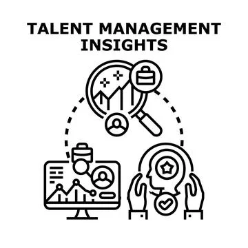 Talent management insights optimizing human resources planning Stock Illustration
