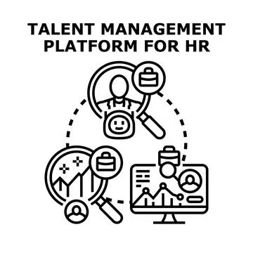Talent management platform for human resources tracking Stock Illustration