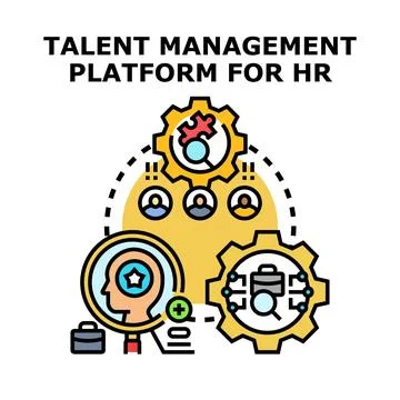 Talent management platform for human resources tracking Stock Illustration