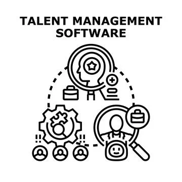 Talent management software enhancing human resources processes Illustrazione stock