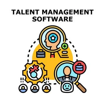 Talent management software enhancing human resources processes Ilustração Stock