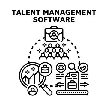 Talent management software system identifying skills Stock Illustration