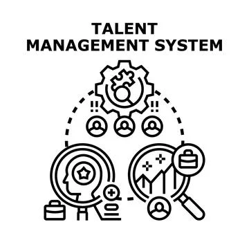 Talent management system optimizing human resource development Stock Illustration