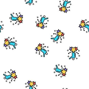 Talent people value vector seamless pattern Stock Illustration