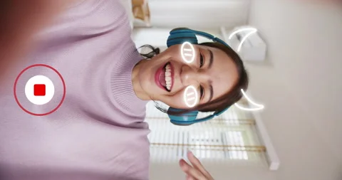 Talent platform share funny play AR filter in tiktok Instagram reel Stock Footage 195275735