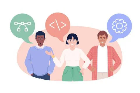 Talent pool 2D vector isolated illustration Illustrazione stock