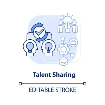 Talent sharing light blue concept icon 스톡 일러스트