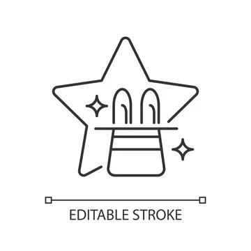 Talent show linear icon 스톡 일러스트