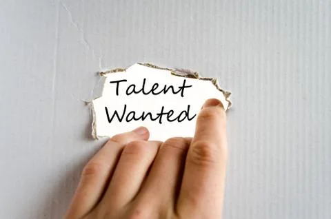 Talent wanted text concept Stock Photos