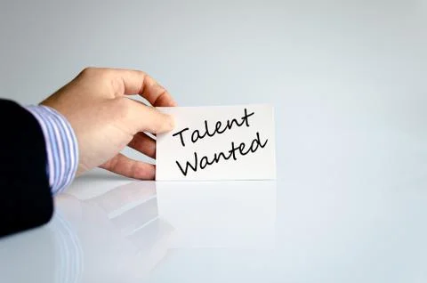 Talent wanted text concept Stock Photos