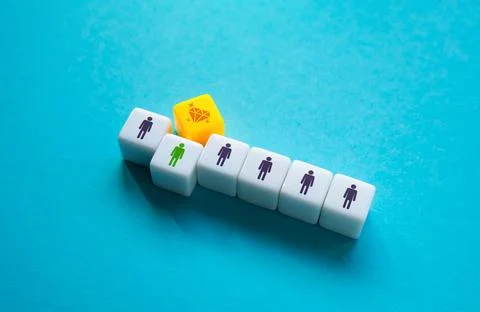 Talented candidate. Standing out from the crowd through unique perspectives.. 库存照片