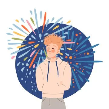 Talented guy with creative type of thinking. Human mental mindset, personality Stock Illustration