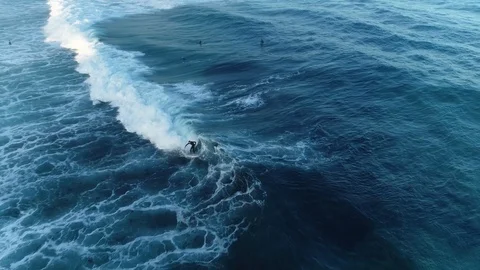 Talented surfer on wave to camera, 4K, Australia Stock Footage 102357191