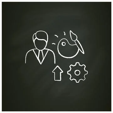 Talents development chalk icon Stock Illustration