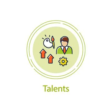Talents development concept line icon イラスト素材