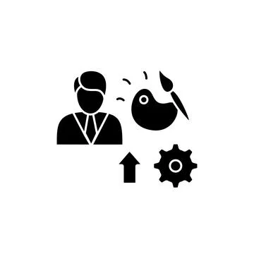 Talents development glyph icon Illustrazione stock