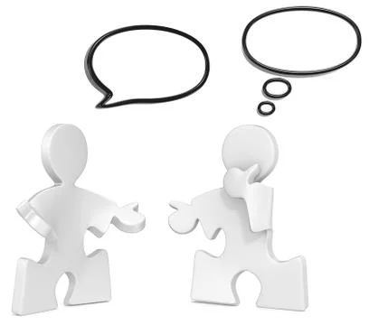 Talk and think. Stock Illustration