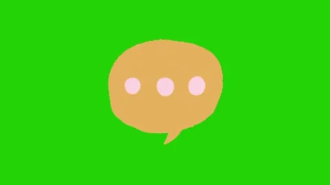 Talk animation on green screen background 库存影片 331500772