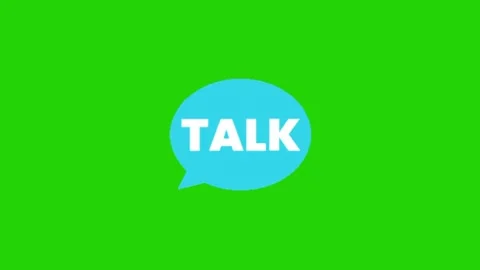 Talk animation on green screen background Stock-Footage 331500894