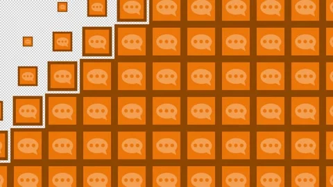 Talk Block tile wave Transitions. 1080p - 30 fps - Alpha Channel (6) Stock Footage 256102999