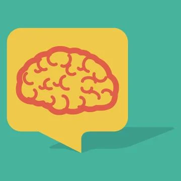 Talk Bubble Brain Stock Illustration