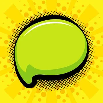 Talk bubble halftone pop art Illustration