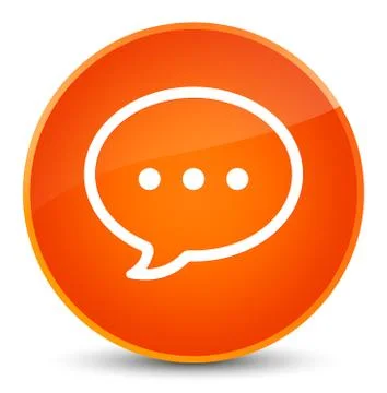 Talk bubble icon elegant orange round button Stockillustratie