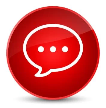 Talk bubble icon elegant red round button Illustration