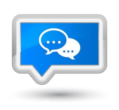 Talk bubble icon prime cyan blue banner button Illustration
