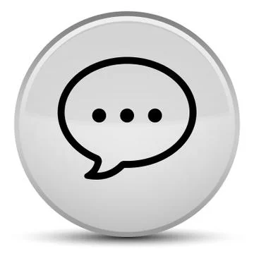 Talk bubble icon special white round button Illustration