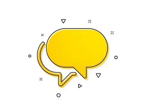 Talk bubble icon. Speech bubble sign. Chat message. Vector Stock Illustration