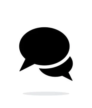 Talk bubble icon on white background Illustrazione stock