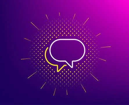 Talk bubble line icon. Speech bubble sign. Chat message. Vector イラスト素材