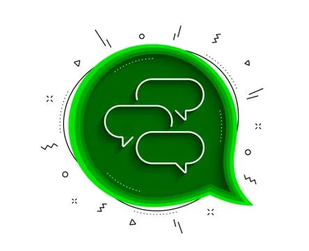 Talk bubble line icon. Speech bubble sign. Chat message. Vector 스톡 일러스트