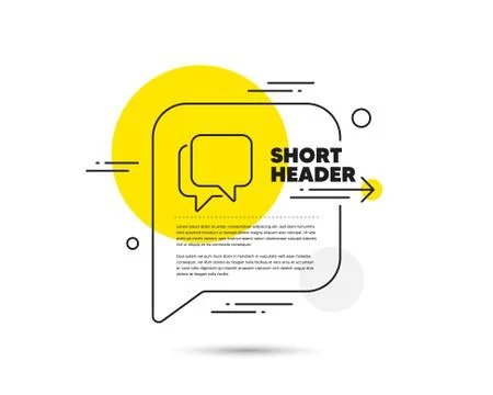 Talk bubble line icon. Speech bubble sign. Chat message. Vector 스톡 일러스트