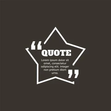 Talk bubble quotation frame. Quote card creative template. Vector graphic desing Stock Illustration