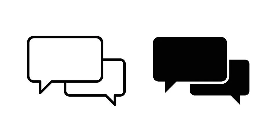 Talk bubble speech icon concept. best for web design Stock Illustration