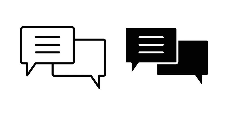 Talk bubble speech icon graphic element. web icon set Stock Illustration