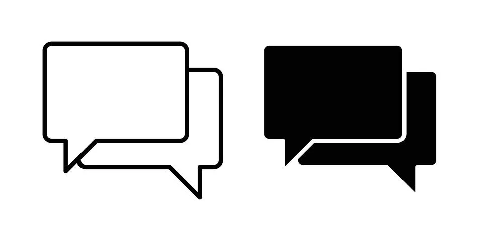Talk bubble speech icon or illustration vector symbols Stock Illustration
