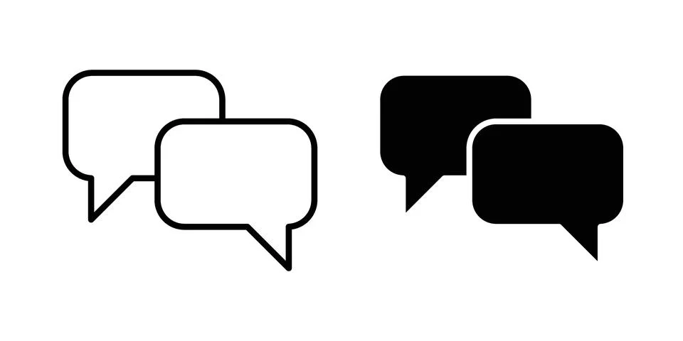 Talk bubble speech icon vector design illustrations Stock Illustration