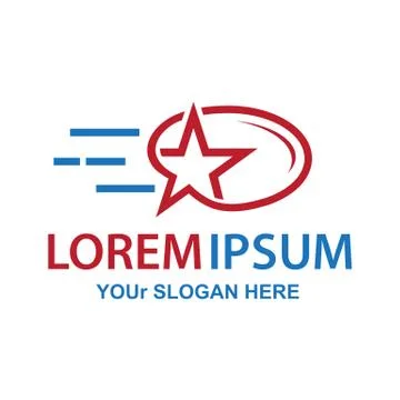 Talk bubble with star logo Stock Illustration