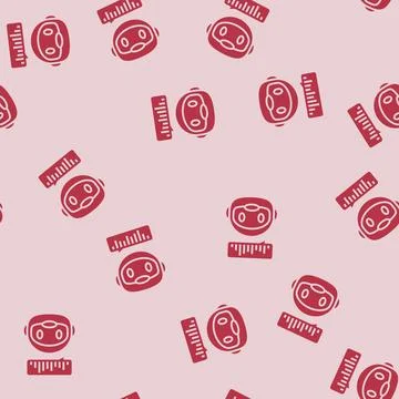 Talk chat bot glyph seamless pattern Illustrazione stock