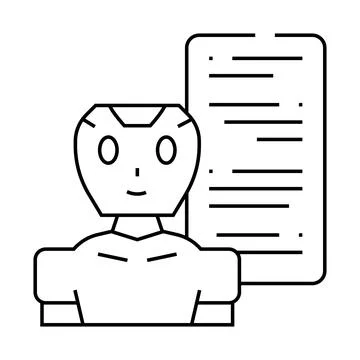 Talk chat bot line icon vector illustration Stock Illustration