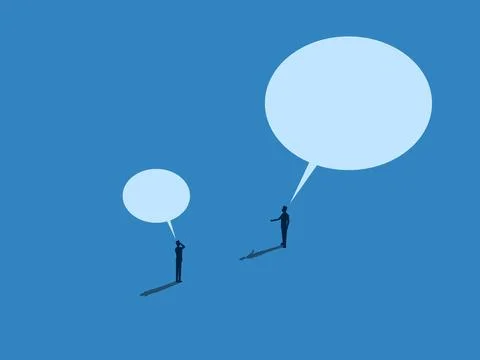 Talk, Communicate, Business leader has a powerful voice compared to others Illustration